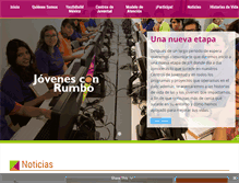 Tablet Screenshot of jovenesconrumbo.org